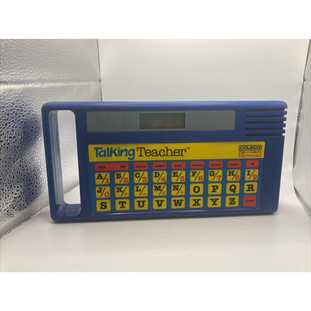 1985 Vintage Coleco Talking Teacher Spelling Math Electronic Learning - Works!